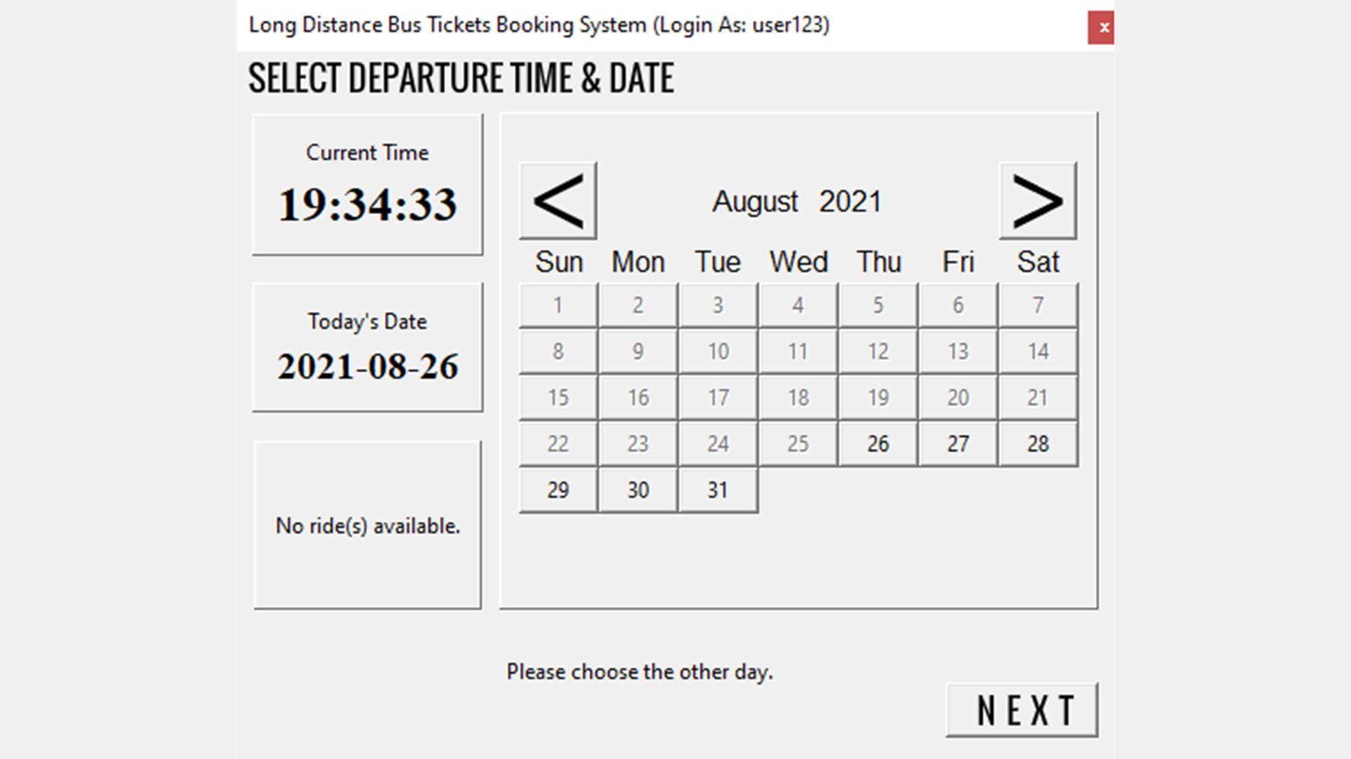 Bus Ticket Booking System