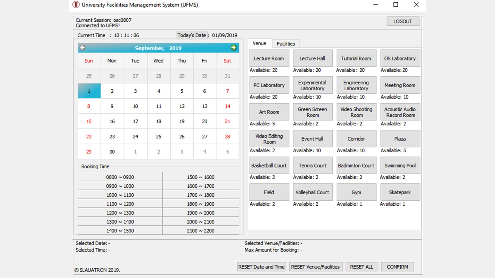 University Facilities Management System